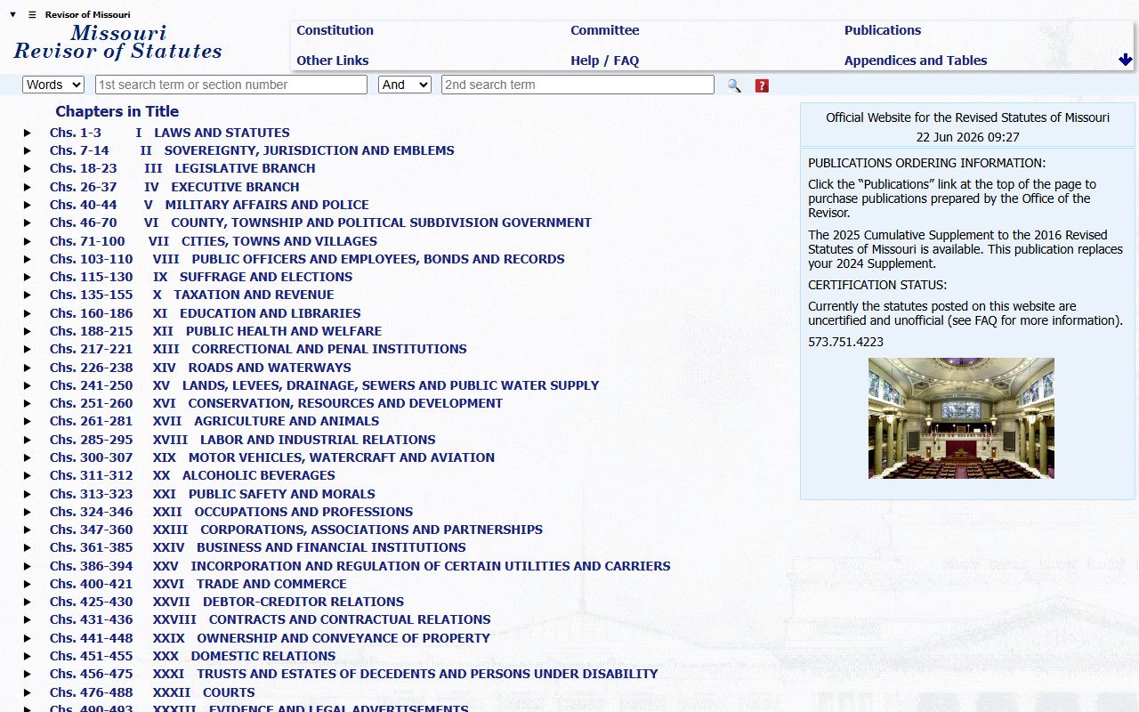 Dade County court records Missouri arrest and investigation record statute