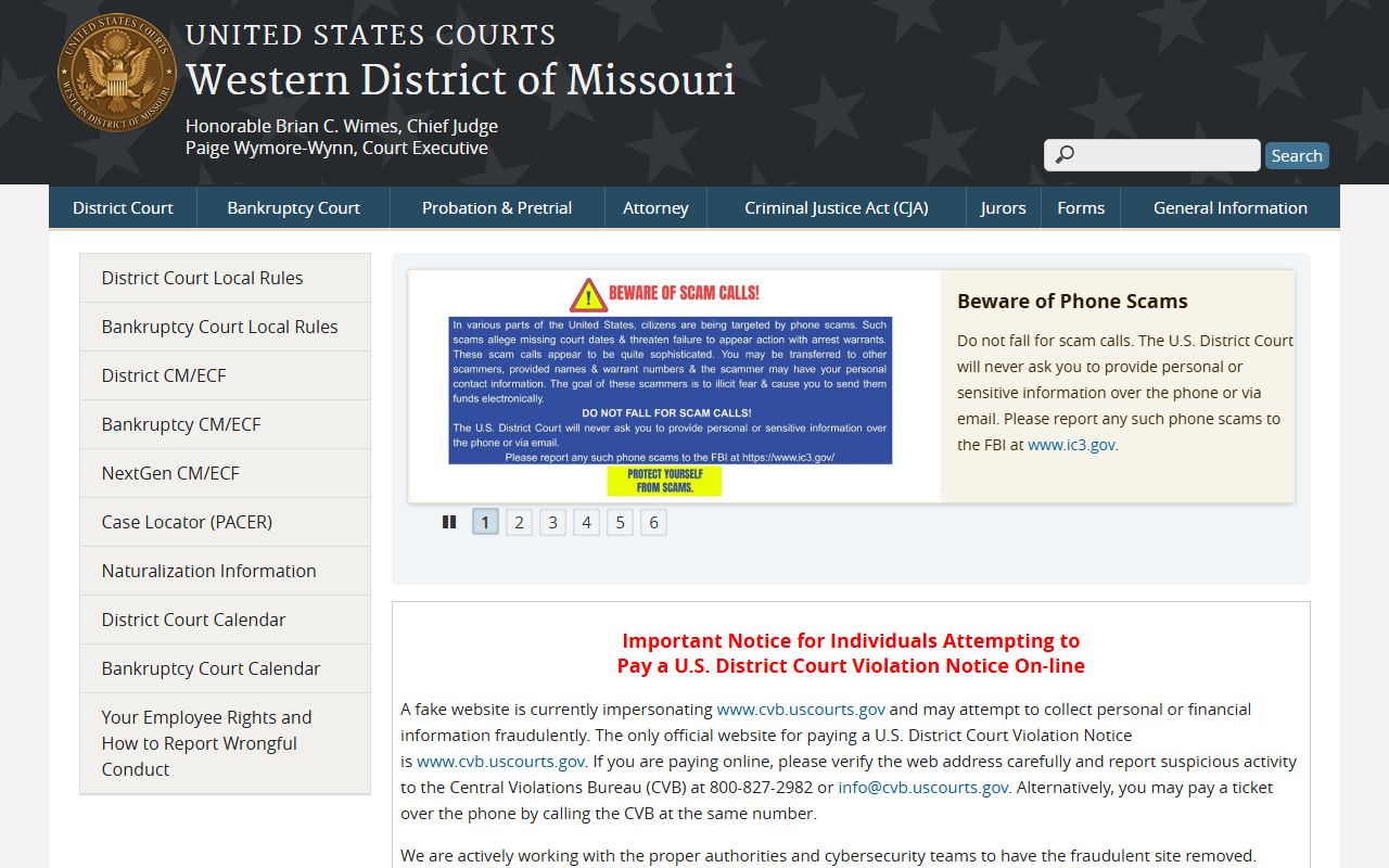 Dade County federal court records Western District of Missouri